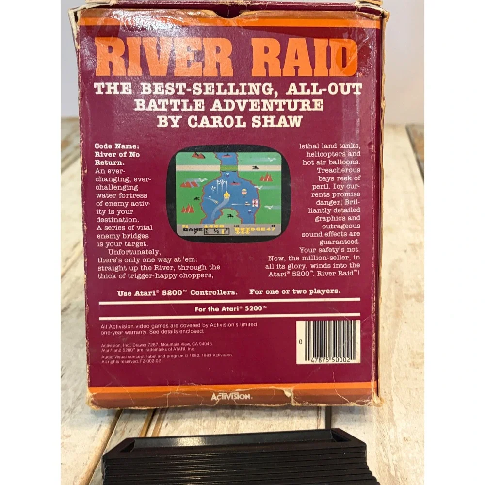 River Raid Atari 5200 Activision Shaw Vintage Video Game with Box FZ-002-04